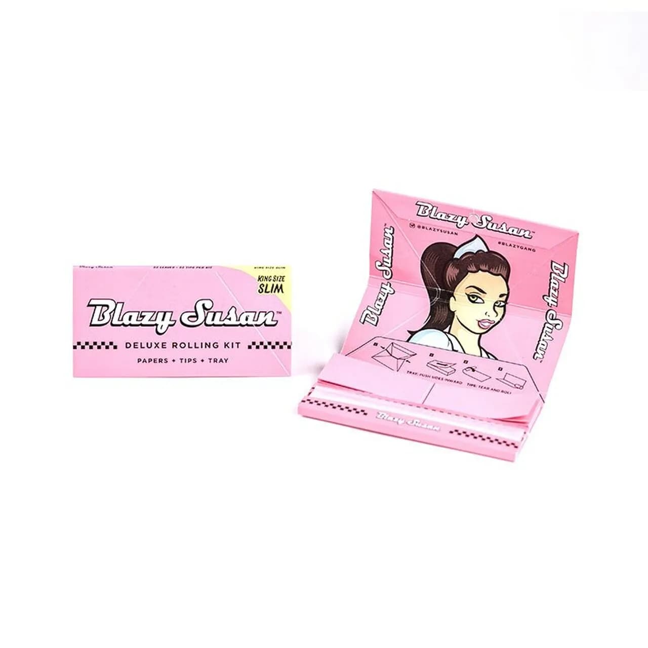 Blazy Susan Deluxe Pink Kingsize Papers - Tips - Tray