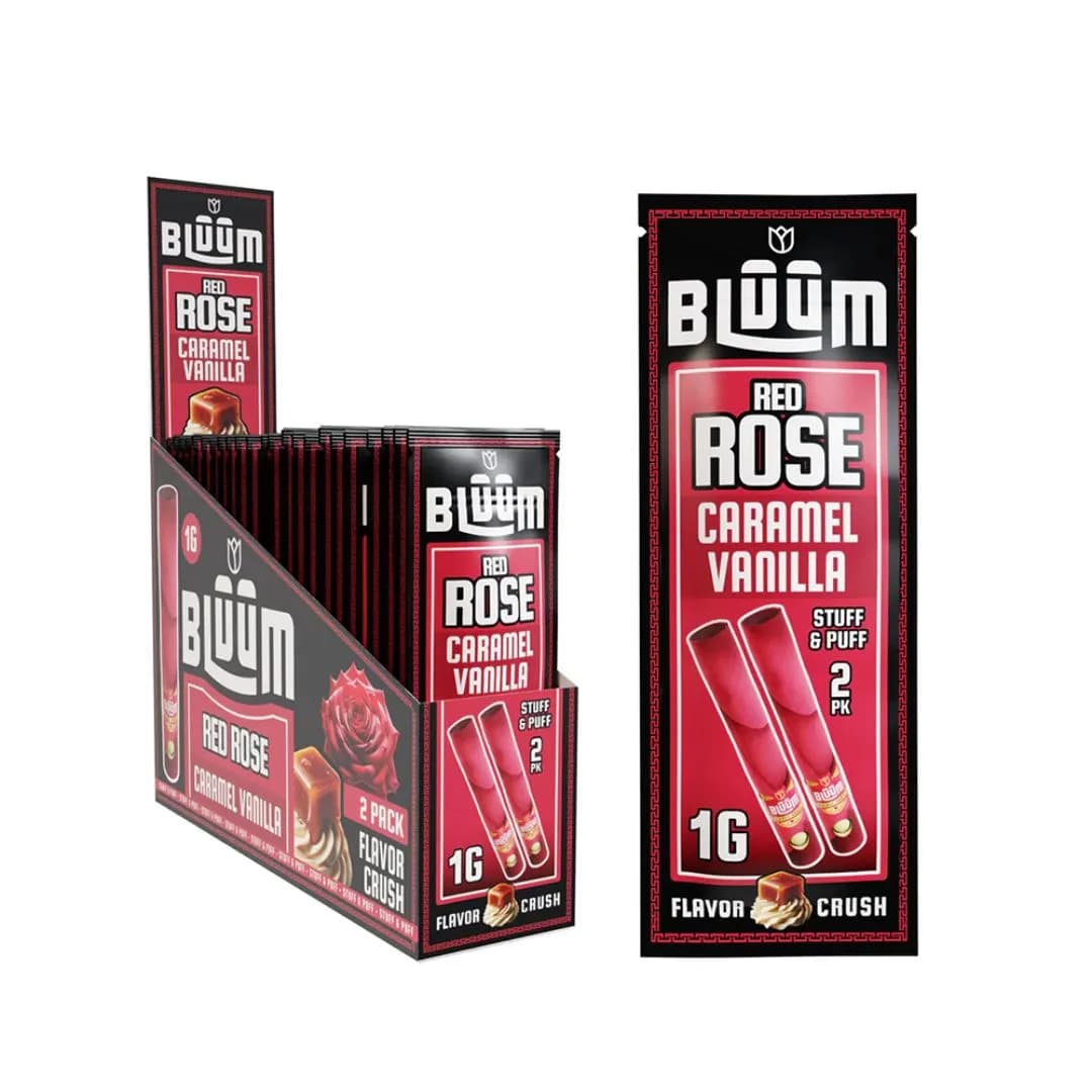 Bluum Red Rose Caramel Vanilla Rose Flower Rolls - 2 Per Pack