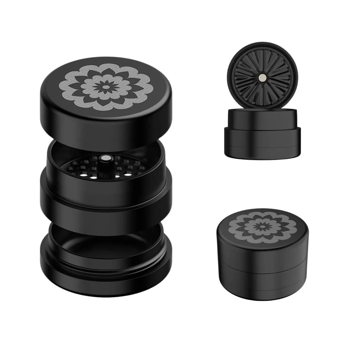 Flower Mill Next Grinder Standard 2.5" Edition – Black