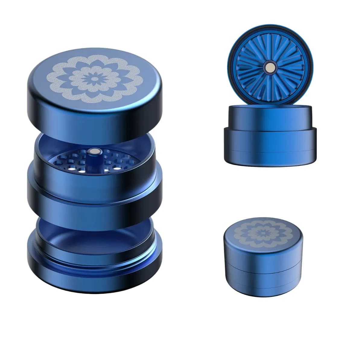 Flower Mill Next Grinder Standard 2.5" Edition – Blue