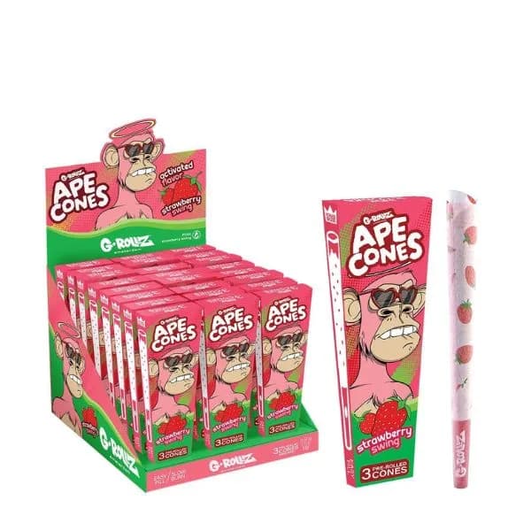 G-Rollz Ape Cones - Strawberry Swing - 3 Cones Per Pack