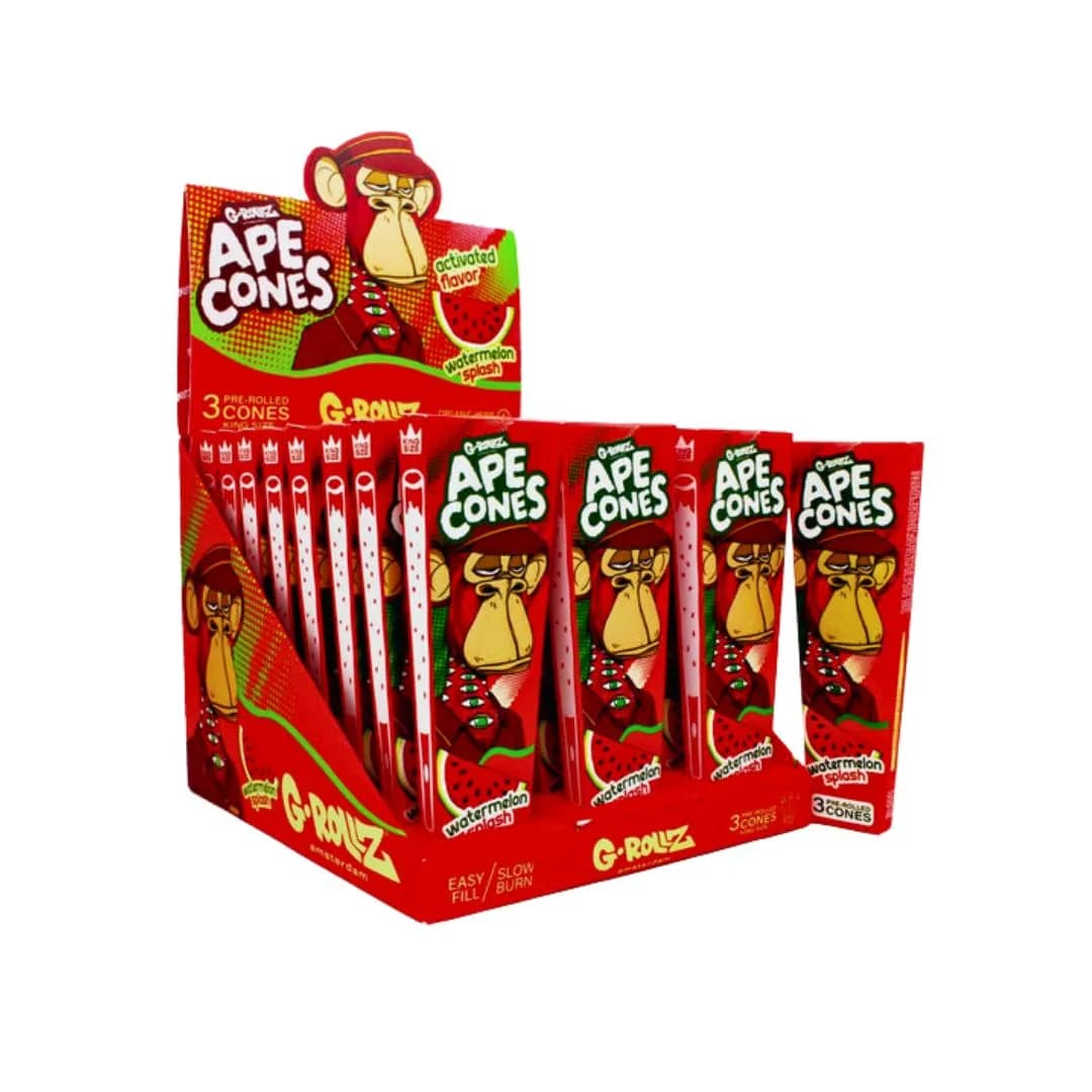 G-Rollz Ape Cones - Watermelon Splash - 3 Cones Per Pack