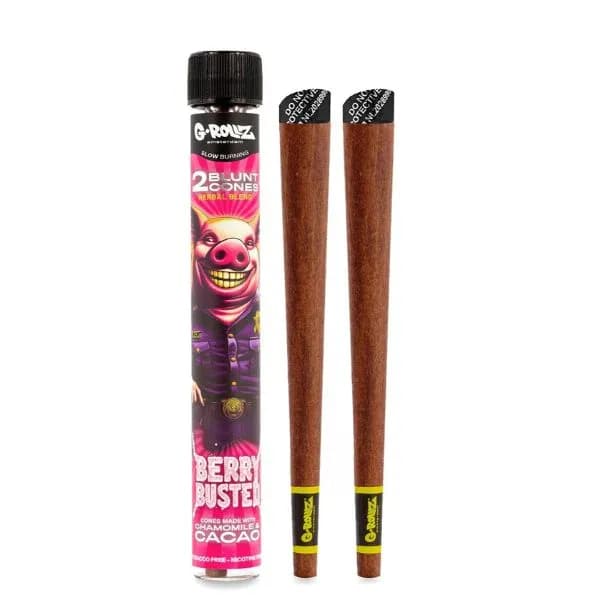 G-ROLLZ - Chamomile +Yerba Mate Blunt Cones - 2 Per Pack - Berry Busted
