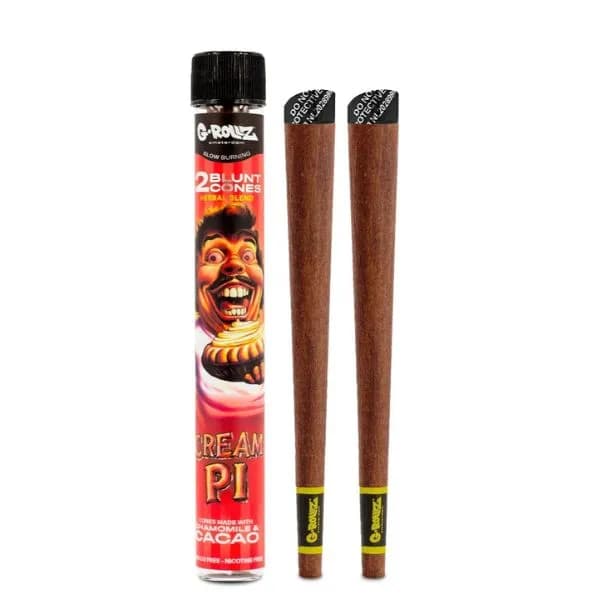 G-ROLLZ - Chamomile +Yerba Mate Blunt Cones - 2 Per Pack - Cream Pi