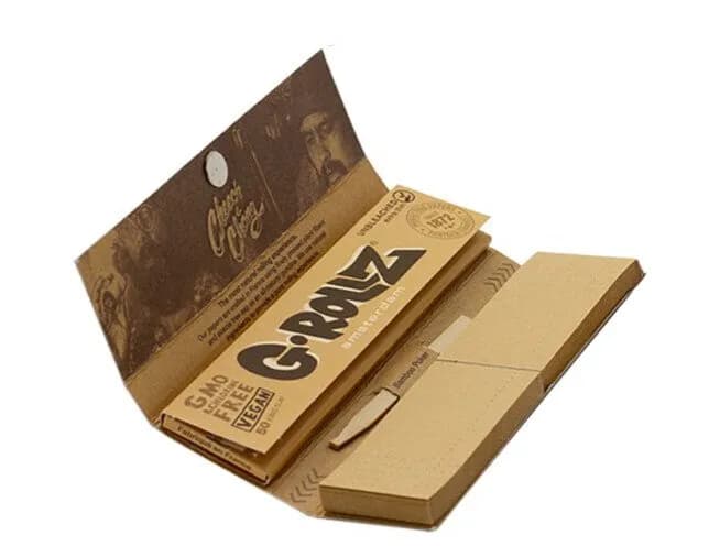 G-Rollz Cheech & Chong Unbleached Kingsize Papers Tips & Poker