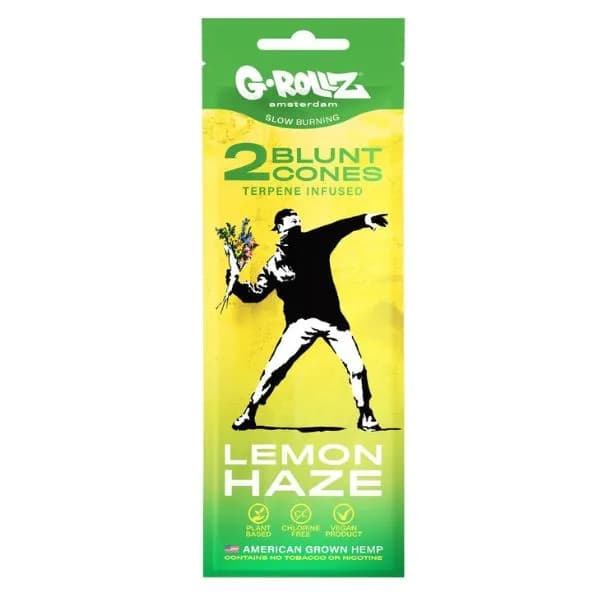 G-Rollz Lemon Haze Terpene Infused Flavoured Hemp Cones