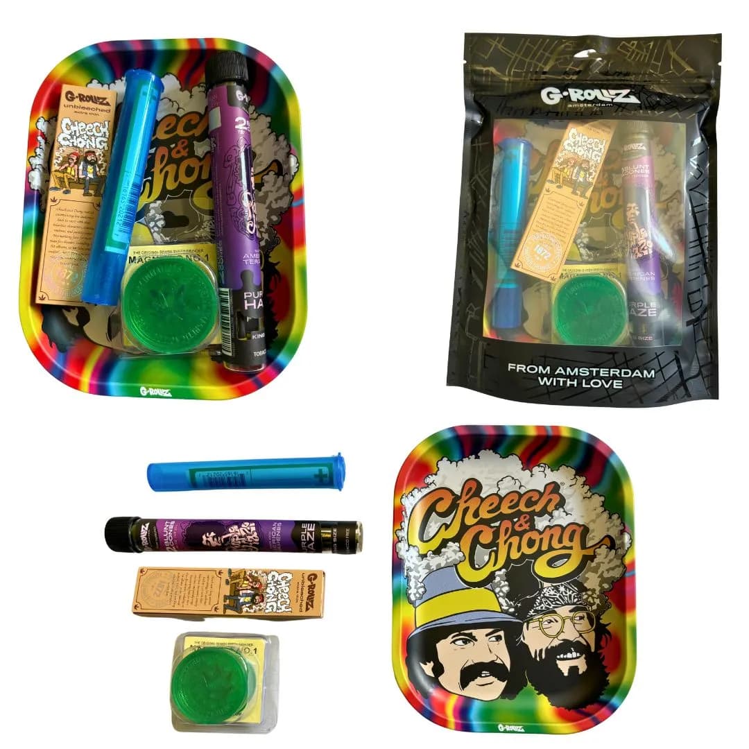 G-Rollz Small Cheech Gift Set - Tray - Grinder - Papers + More