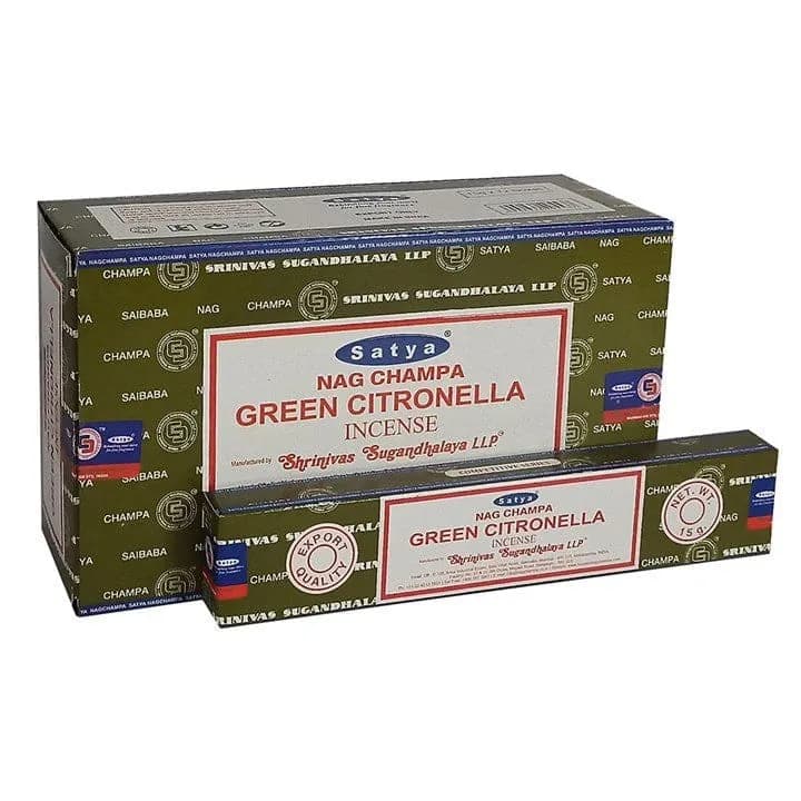 Green Citronella by Satya Incense Sticks 15g Box