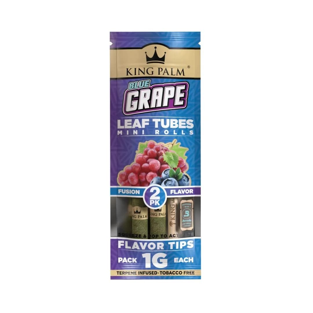 King Palm Mini Rolls - Blue Grape - Leaf Rolls - 2 Per Pack