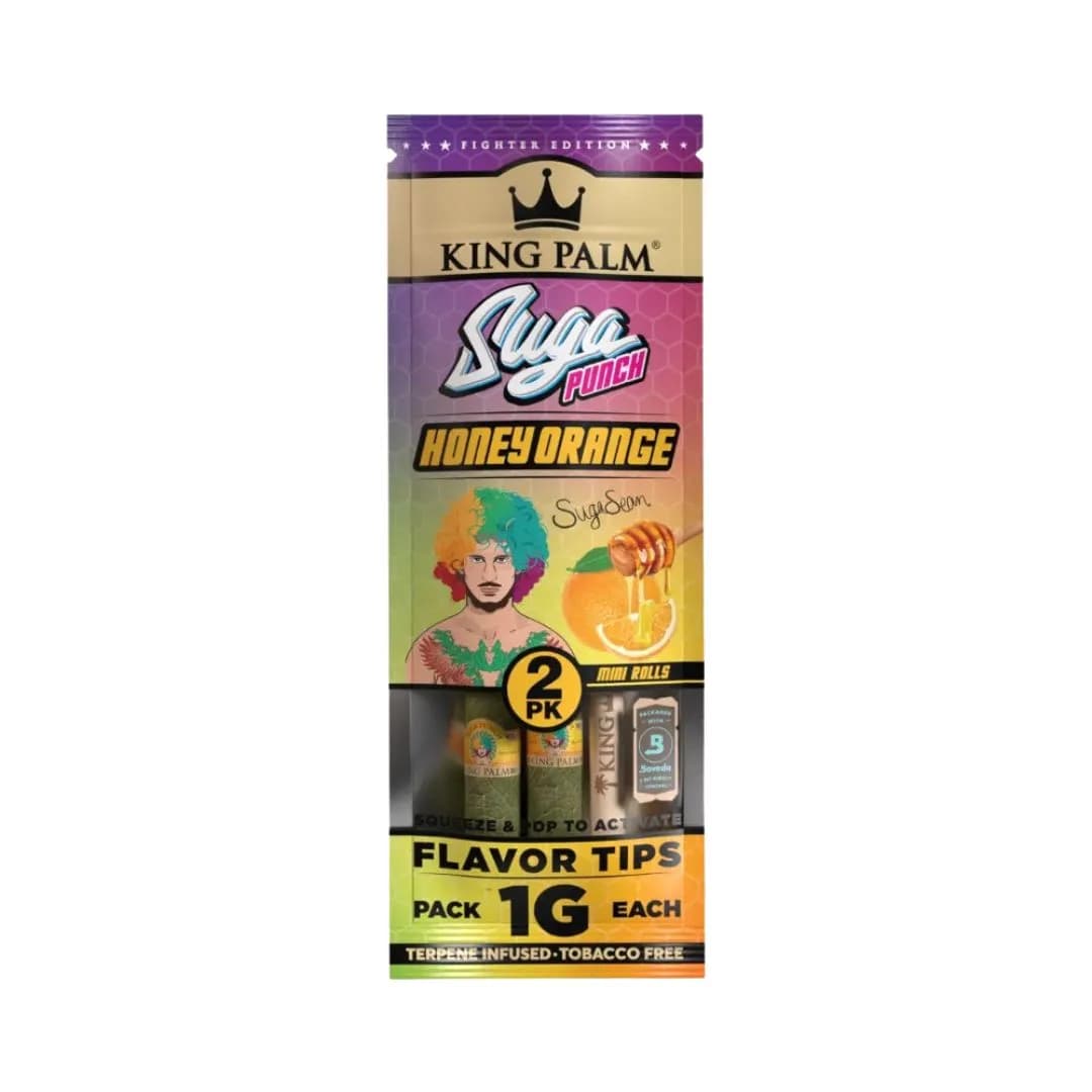 King Palm Mini Rolls - Suga Punch - Leaf Rolls - 2 Per Pack
