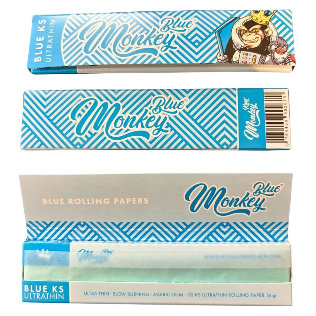 Monkey King Blue Coloured Kingsize Slim Rolling Papers