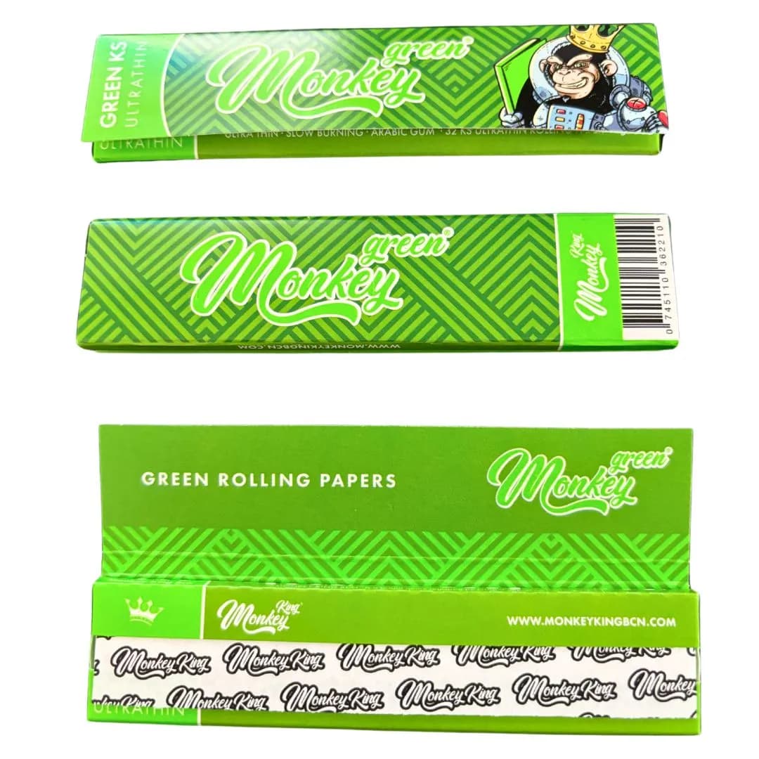 Monkey King Green Kingsize Slim Rolling Papers