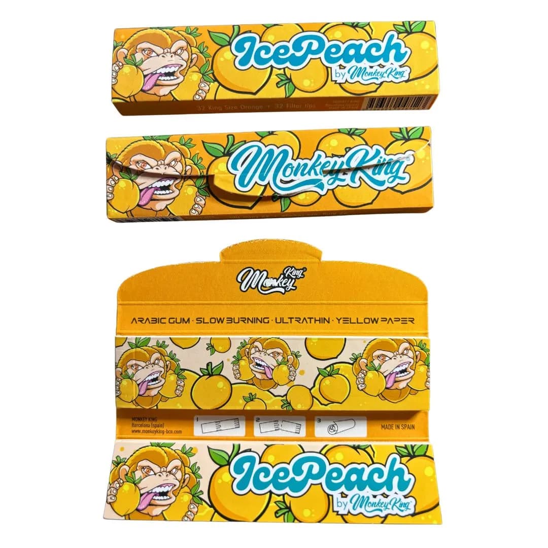 Monkey King Ice Peach Touch & Smell Kingsize Papers & Tips