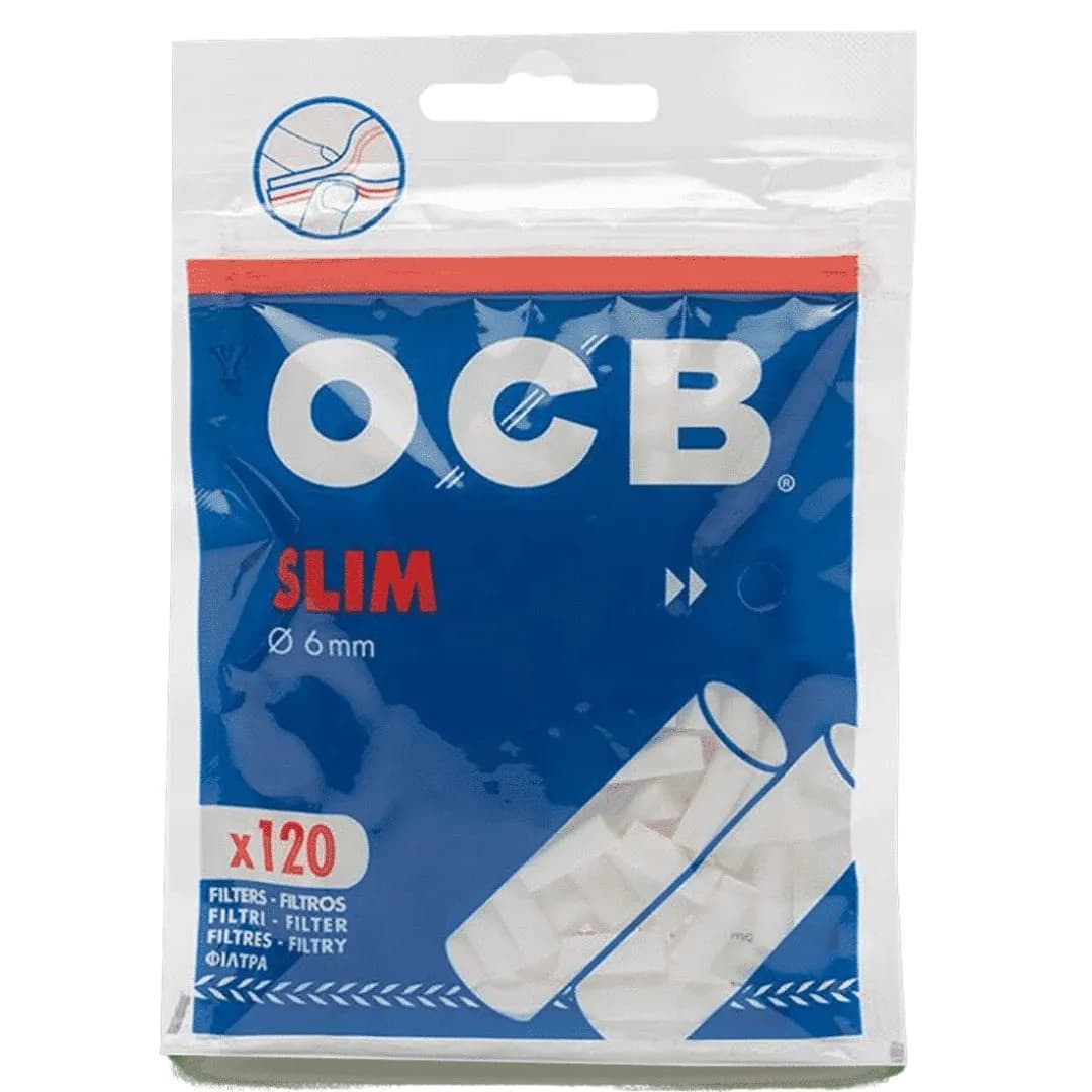 OCB Slim Filters - 6mm - Celluose 120 Per Pack