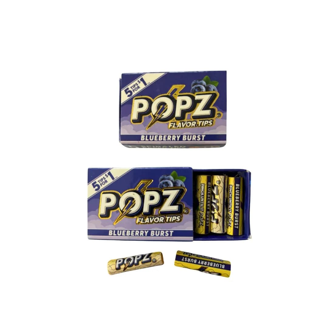 POPZ Blueberry Burst Flavoured Tips Box of 5 Tips
