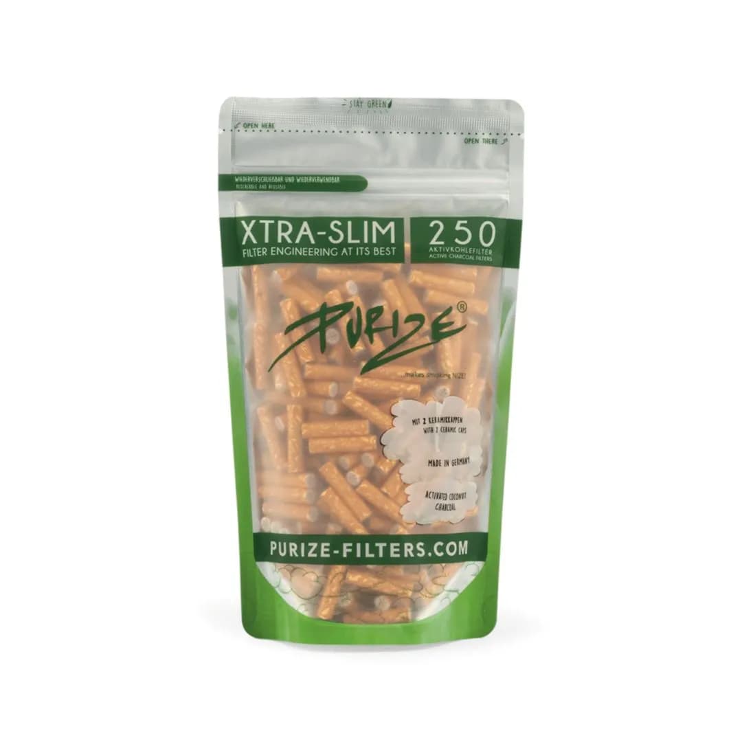 Purize 250 Carbon Activated Extra Slim Filter Tips Roach - Cigarette (Spy)