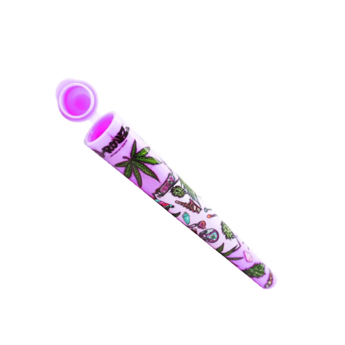 Purple G-Rollz Storage Tube - Picnic Theme - Waterproof - Smell Proof