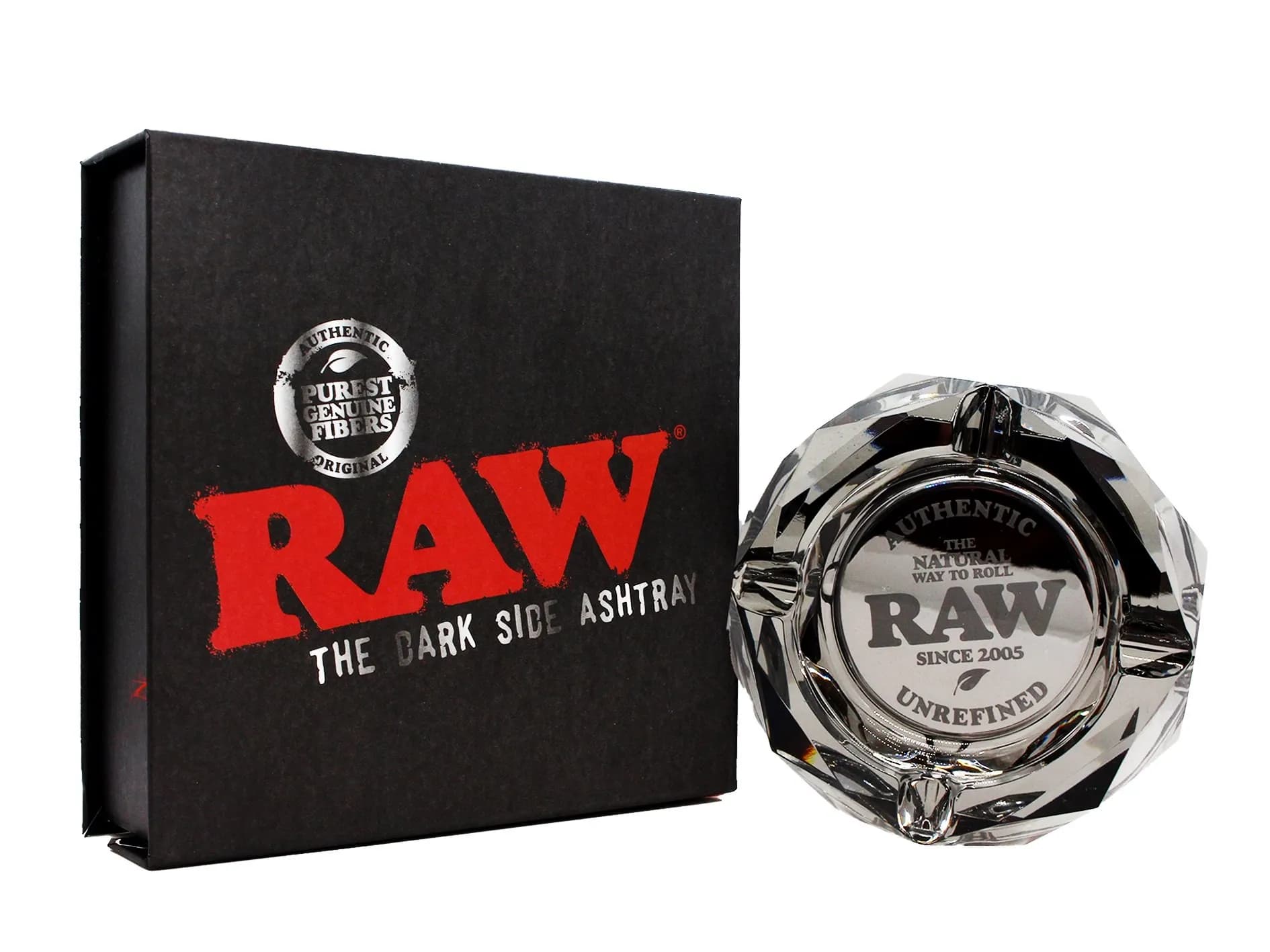 RAW Crystal Glass Ashtray - Darkside Edition