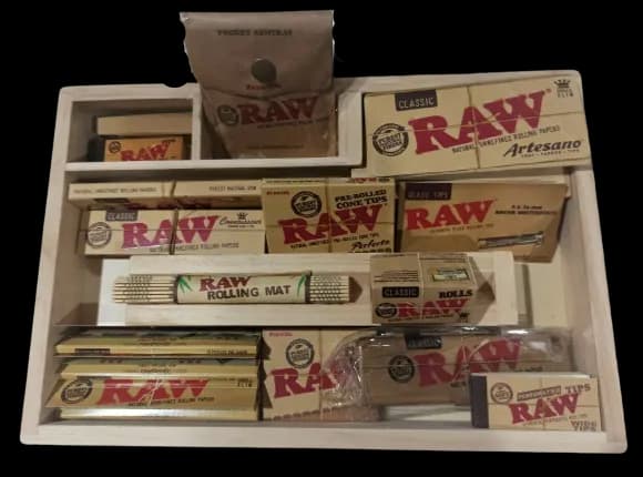 Raw Deluxe Wooden Tray Gift Set