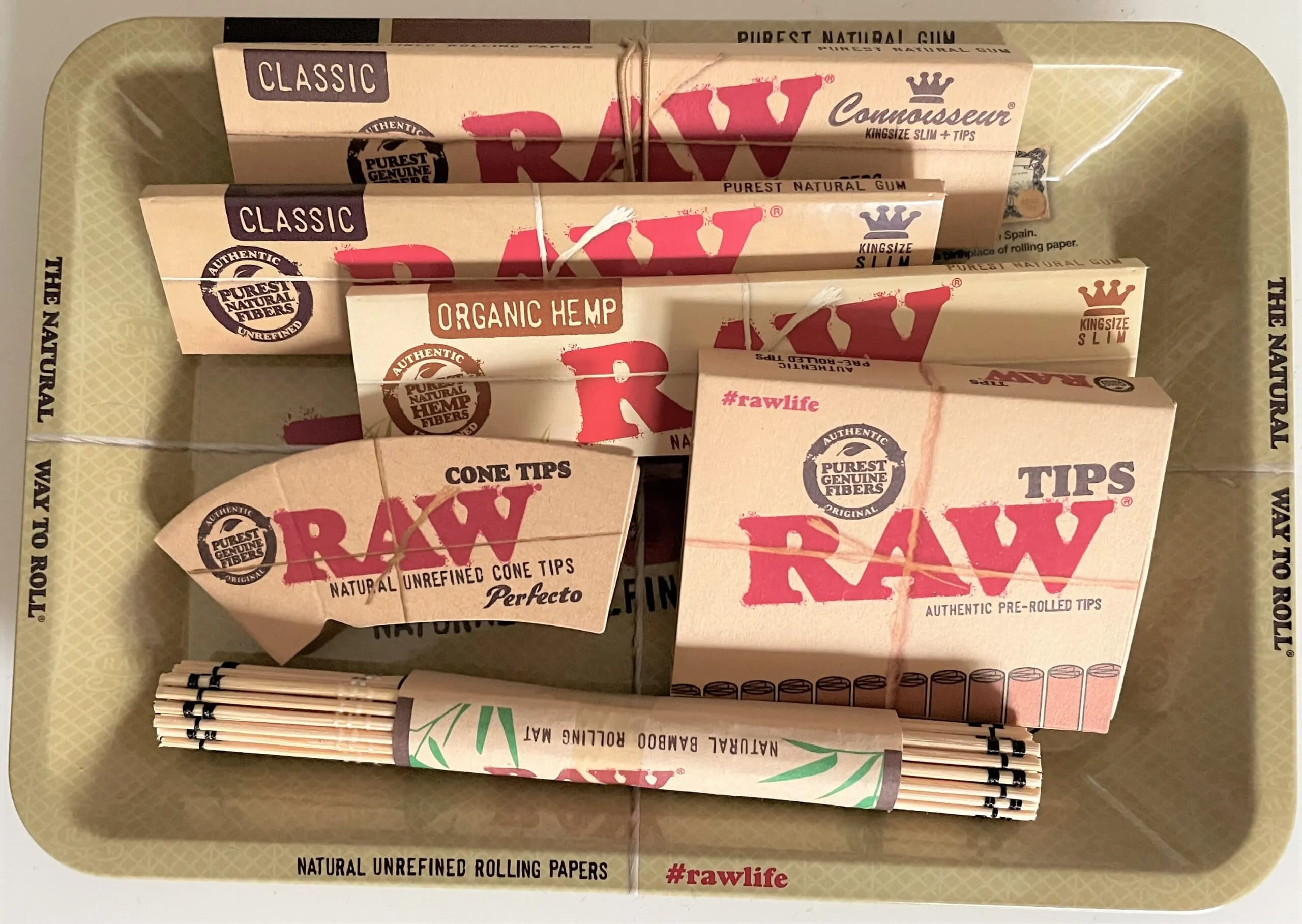Raw Mini Tray Gift Set - Papers - Tips & Rolling Mat