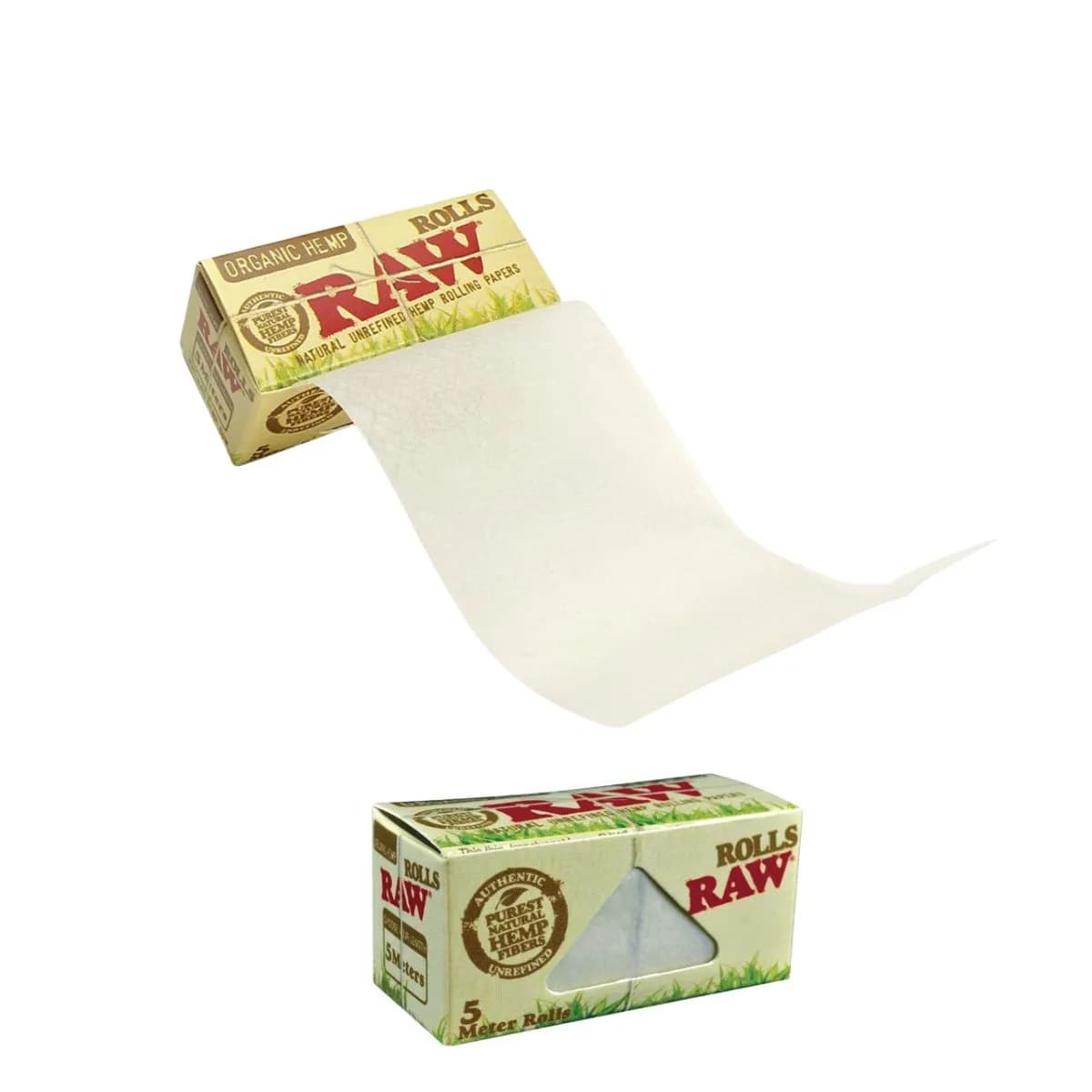 Raw Organic 5 Meter Hemp Rolls - Pull And Tear Roll