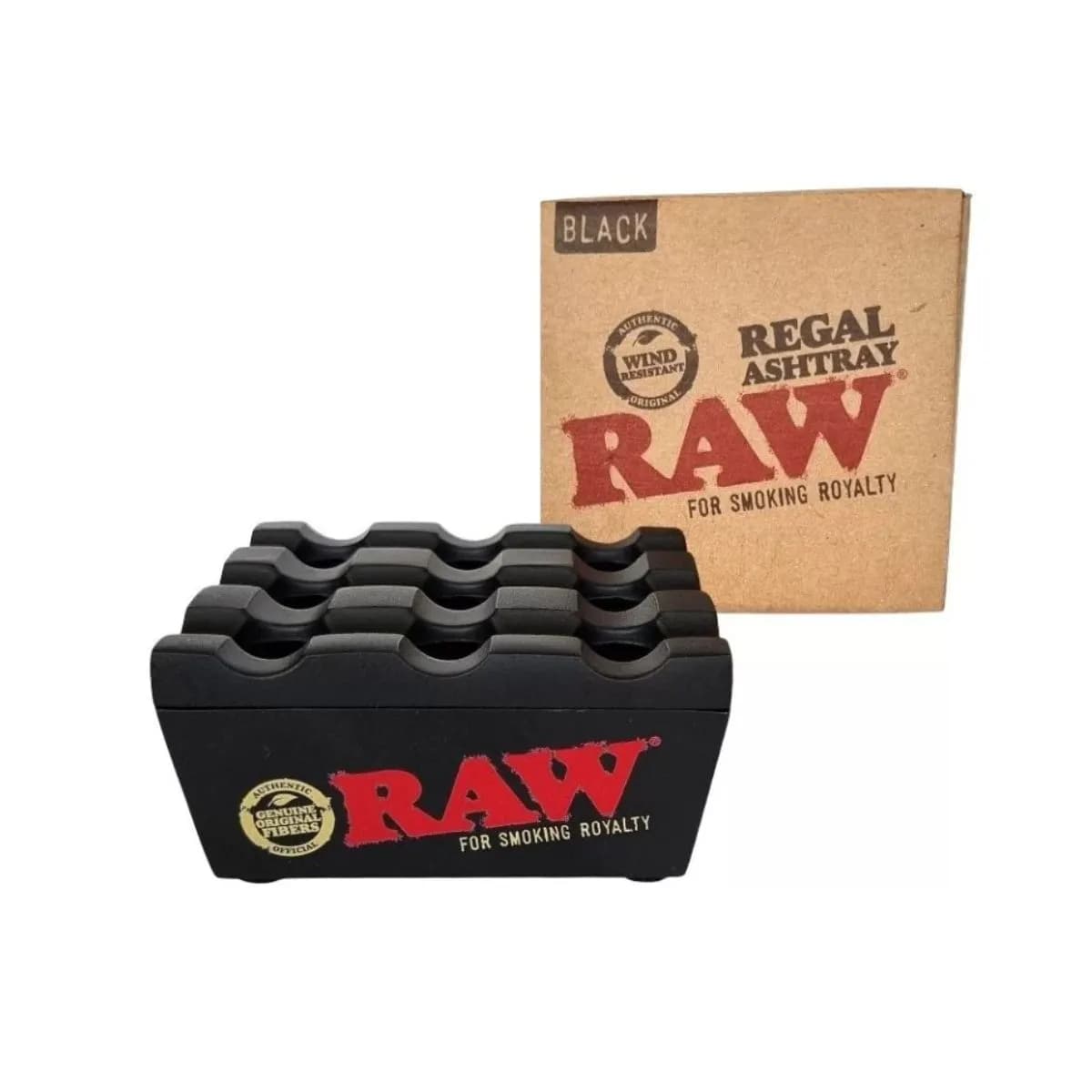 RAW Regal Black Metal Windproof Ashtray