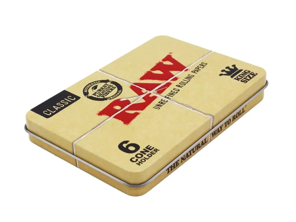 RAW Tin Cone Case For 6 Kingsize Cones