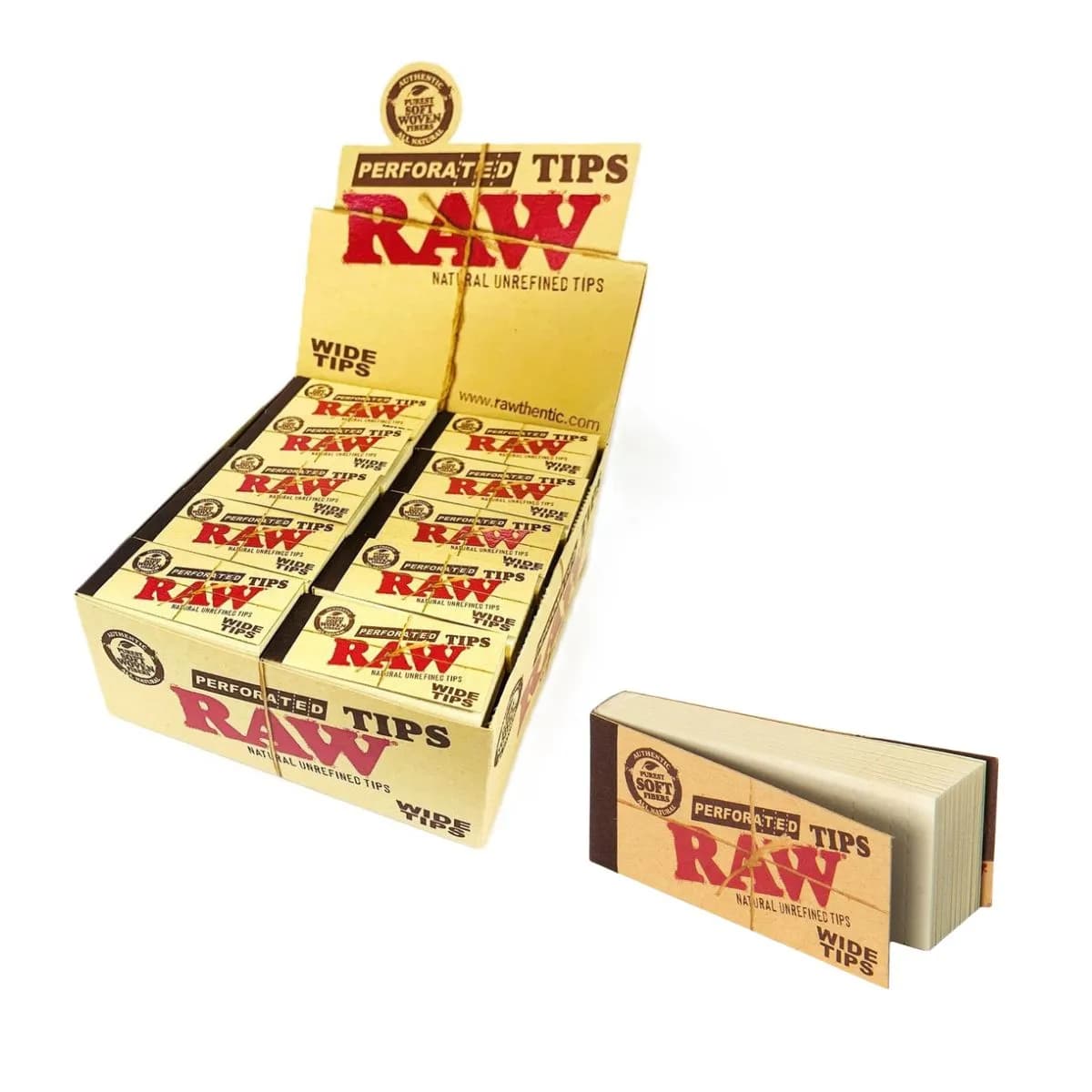 RAW Wide Tips Perforated - Full Sealed Box Of 50