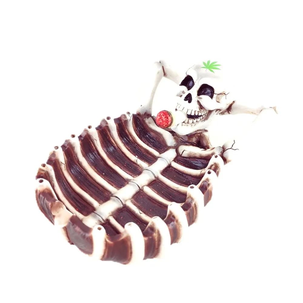 Relaxed Skeleton Ashtray - Resin Smokers Novelty Ashtray