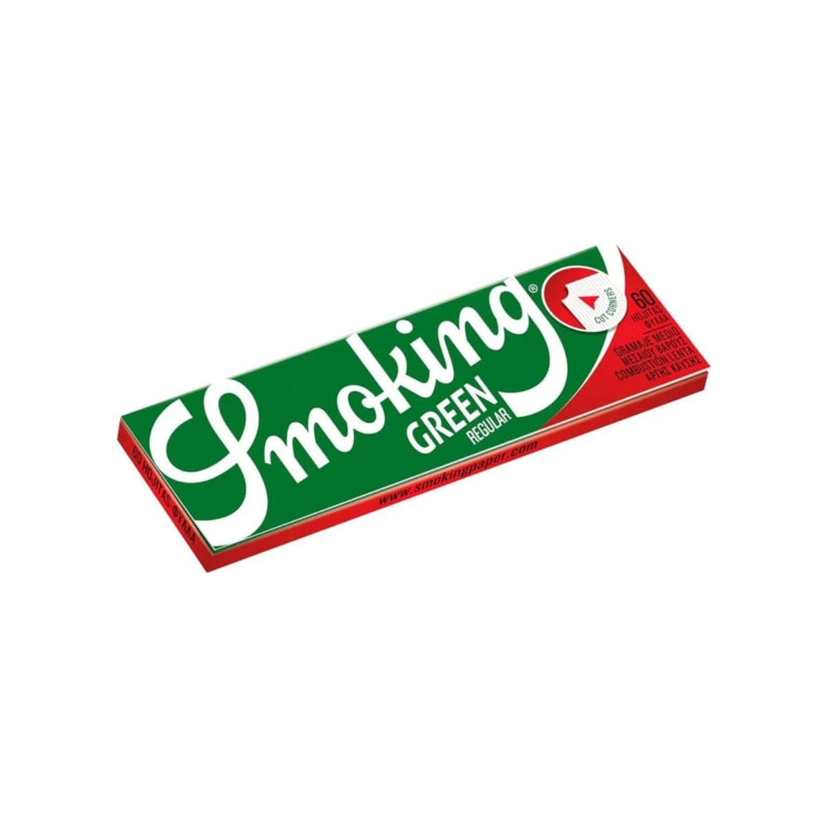Smoking Green Regular Cust Corners Papers