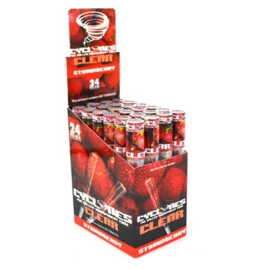 Strawberry Flavoured Cyclone Clear Cones