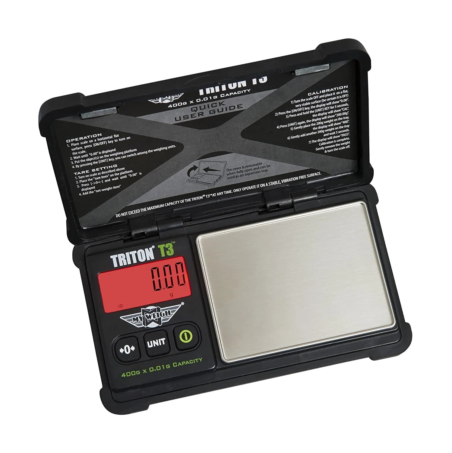 Triton T3 400 (Gram x 0.01) Digital Pocket Scale Black