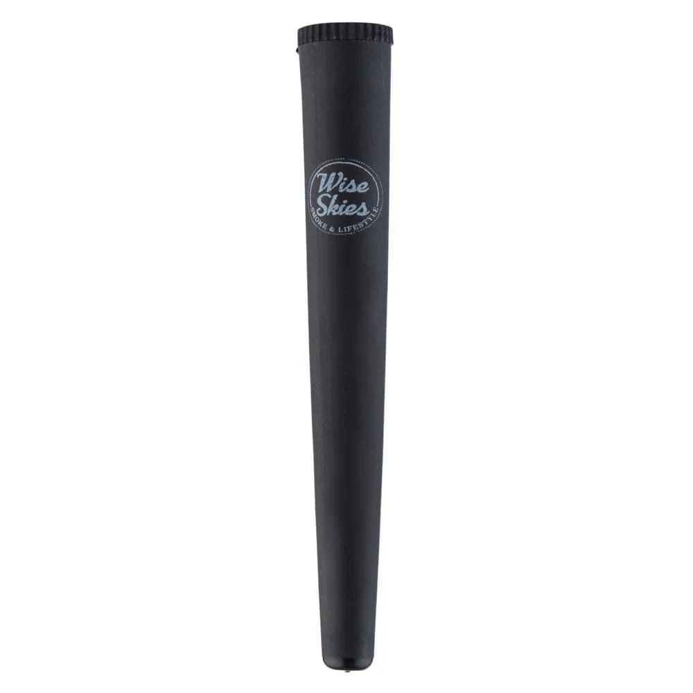 Wise Skies Black Solid Plastic Storage Tube