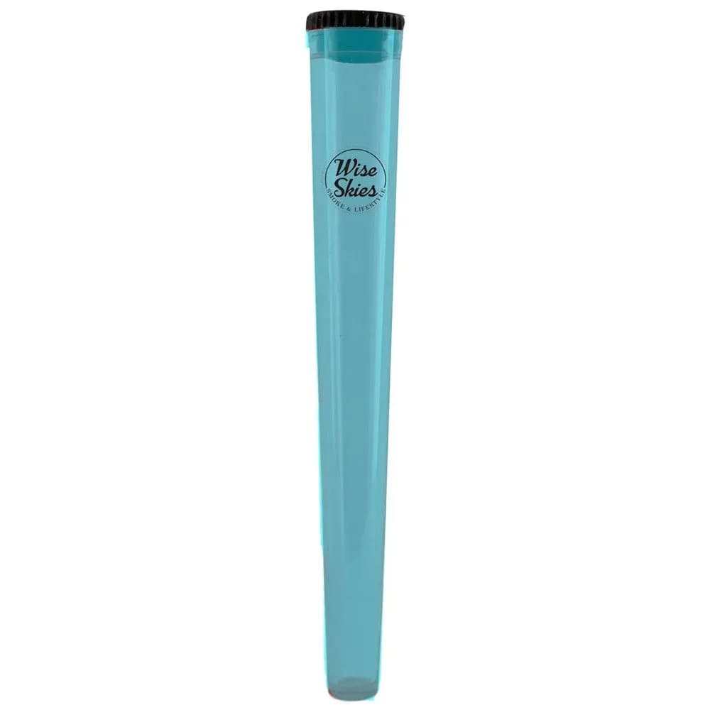 Wise Skies Blue See Through Plastic Storage Tube With Lid