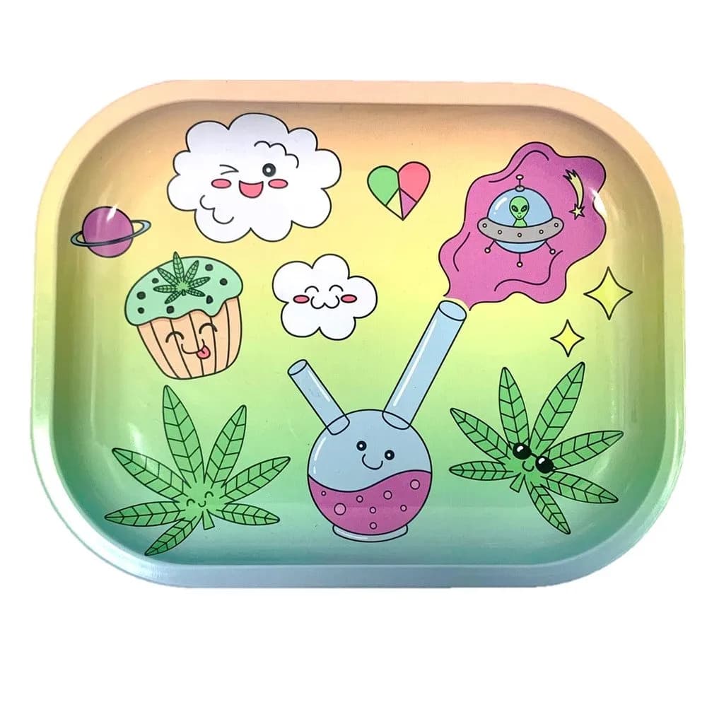 Wise Skies Cute Bong Small Rolling Tray