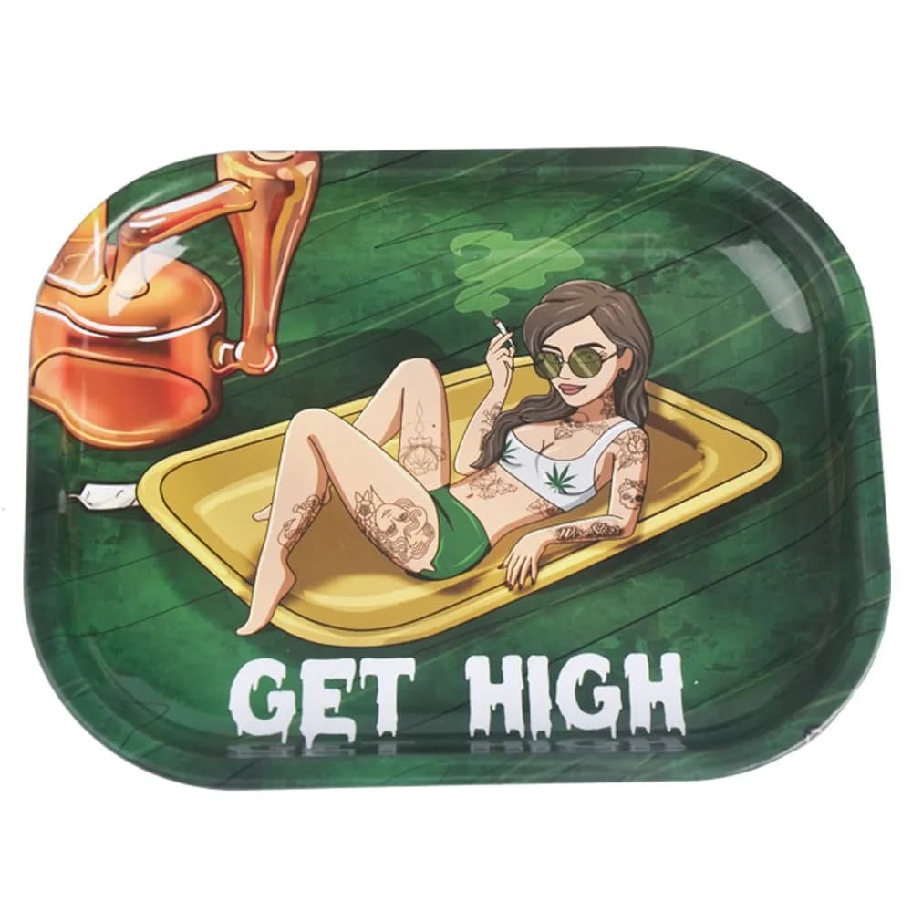 Wise Skies Get High Small Rolling Tray