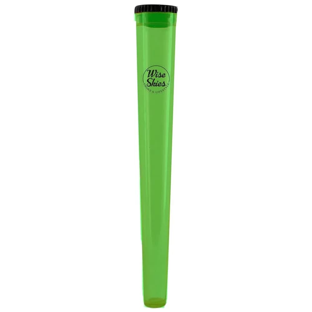Wise Skies Green See Through Plastic Storage Tube With Lid