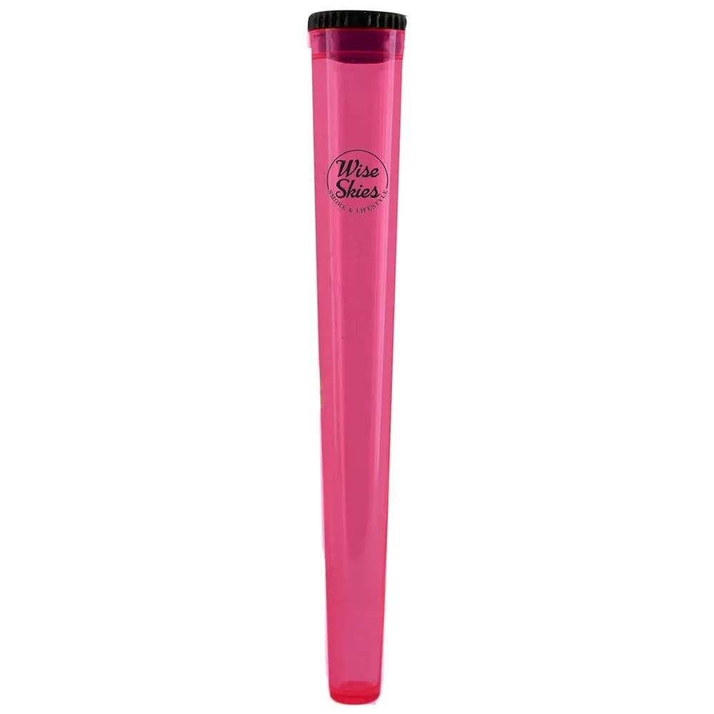 Wise Skies Pink See Through Plastic Storage Tube With Lid