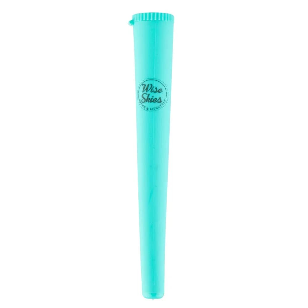 Wise Skies Turquoise Solid Plastic Storage Tube